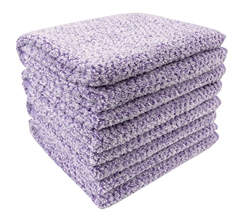 Everplush Diamond Jacquard Handtuchset, Baumwolle, Lavendel, 4 x Hand Towels (16 x 30 in), 4 von Everplush