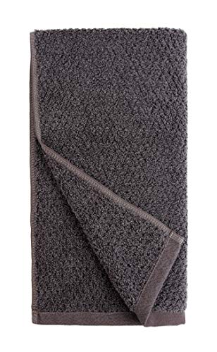 Everplush Diamond Jacquard Quick-Dry Handtuch-Set, 55% Baumwolle ohne Verdrehung 40% Polyester 5% Polyamid, Dunkelgrau, 4 x Hand Towels (16 x 30 in), 4 von Everplush