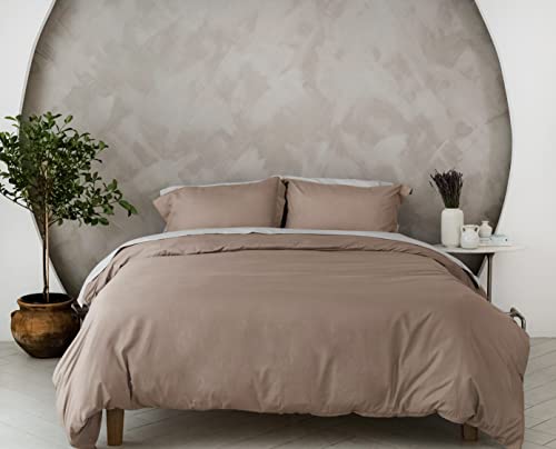 Everspread, Bettbezug-Set, King Size, Taupe von Everspread