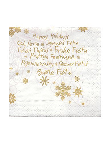 Every E333 – 586 Tissue Serviette, Papier, Gold, 24 x 24 x 0.54 cm, 20 Einheiten von EVERY