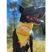 Sun's Out Tongues Bandana - Sommer Hundehalstuch Dreieckiges Lustiges Niedliches Für von EveryJaye