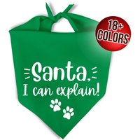 Weihnachtsmann, Ich Kann Erklären Hundehalstuch - Lustiges Weihnachtshundehalstuch Freches Frohe Weihnachten von EveryJaye