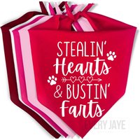 stealin' Hearts & Bustin' Farts Hundehalstuch - Valentinstag Lustiges von EveryJaye