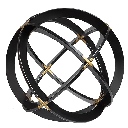 Everydecor Medium schwarz & Gold Eisen Band Deko Kugel von Everydecor