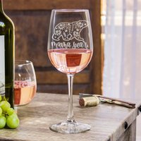 Mama Bär Weinglas - Glas Für Mama, Geätztes Weinglas, Benutzerdefinierte Nachricht Hinzufügen, Personalisiertes Muttertagsgeschenk, Geschenke von EverythingEtchedAZ