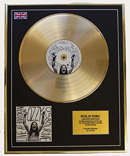 Everythingcollectible Ozzy Osbourne/Goldene Schallplatte Record Limitierte Edition/LIVE at Budokan von Everythingcollectible