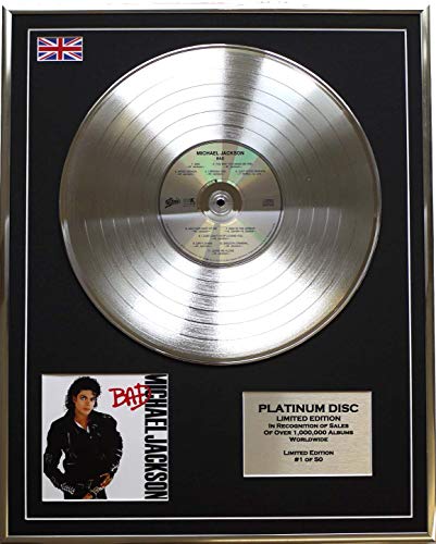 MICHAEL JACKSON/Limitierte Edition/Platin Schallplatte/"BAD" von Everythingcollectible