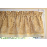 Gold Gelb Volant Mishawaka Robert Allen Damask Jonquil 17 X 46 Vorhang Alter Fensterbehandlung Dressing Drapés Home Benutzerdefinierte Arbeitsplätze von Everythinginvalance