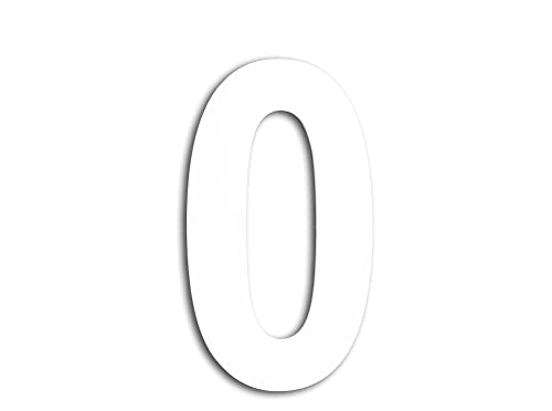 EVI | Weiß lackiertes Edelstahlgehäuse Aufkleber Nummer | n. 0 | 160x93mm | Für Wände, Fassaden, Portale oder Türen | Für außen und innen | Mod. 0660160-0 von EVI Herrajes