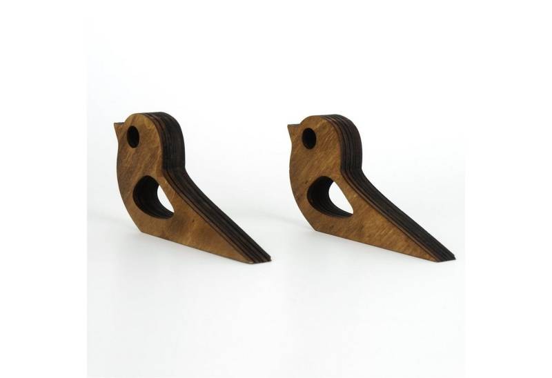 Evila Originals Türstopper 100% WOODEN, 14 x 2 x 7 cm (2 Pieces) L1294 von Evila Originals