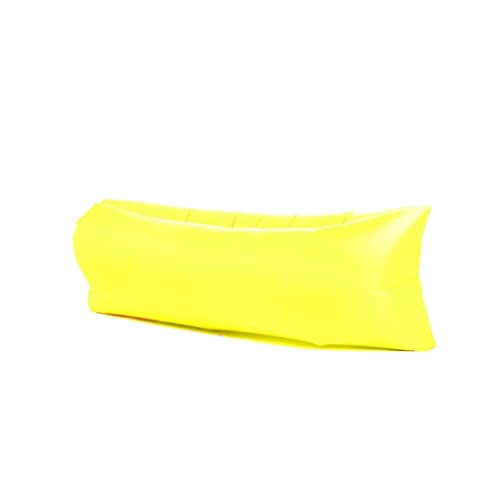 Evimstil Aufblasbares Sofa, Wasserdichtes Luftsofa, Sofa Aufblasbar Reißfestem Gewebe von bis zu 200kg, Tragbares Wasserdichtes Aufblasbare, Air Lounger für Camping, Park, Strand, Hinterhof(gelb) von Evimstil