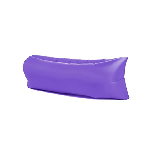 Evimstil Aufblasbares Sofa, Wasserdichtes Luftsofa, Sofa Aufblasbar Reißfestem Gewebe von bis zu 200kg, Tragbares Wasserdichtes Aufblasbare, Air Lounger für Camping, Park, Strand, Hinterhof(lila) von Evimstil