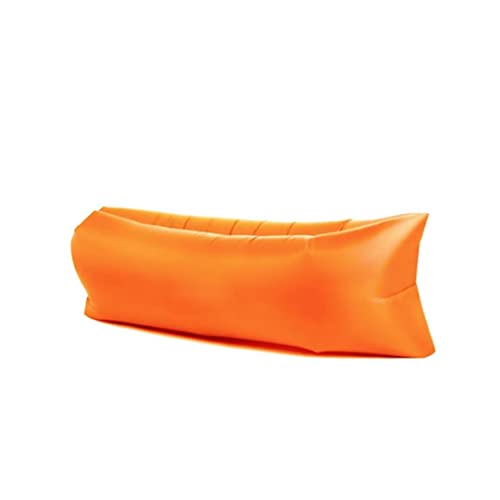 Evimstil Aufblasbares Sofa, Wasserdichtes Luftsofa, Sofa Aufblasbar Reißfestem Gewebe von bis zu 200kg, Tragbares Wasserdichtes Aufblasbare, Air Lounger für Camping, Park, Strand, Hinterhof(orange) von Evimstil