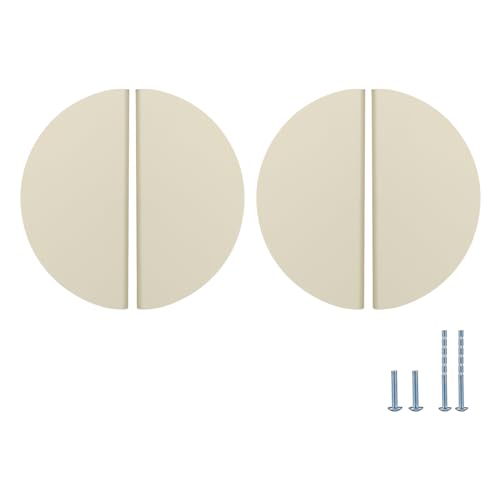 Evionlin 4 Stück cremefarbene 12,7 cm Aluminium-Legierung, bunt, halbrund, Kinder-Schubladengriffe, lustige und funktionale Schrankgriffe von Evionlin