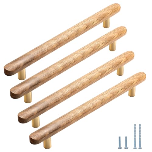 Evionlin 6 Stück 16 cm Holzgriffe für Schranktüren Kleiderschrank Schublade von Evionlin