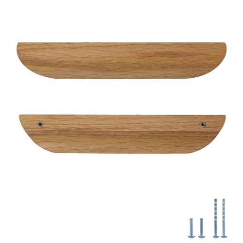 Evionlin 6 Stück Eichenholz quadratischer Winkel 20,8 cm Holz Windschutz Schranktürgriff Holz Antik Stil Lange Walnuss Schrank Schublade Türgriff von Evionlin
