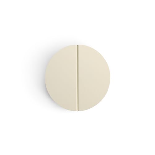 Evionlin Schubladengriffe, halbrund, halbrund, halbmondförmig, mit Schrauben, für Küchenschrank, Schlafzimmer, Möbeltür, 6,4 cm, cremefarben, 2 Stück (ein Paar) von Evionlin