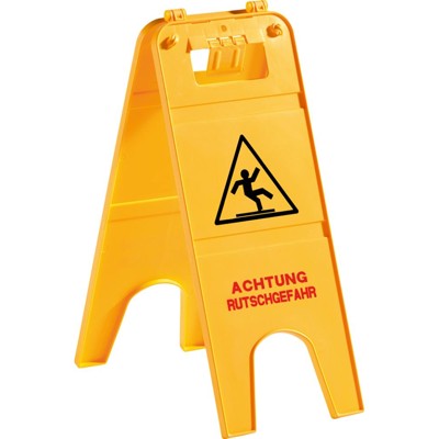 Warnschild "Achtung Rutschgefahr" Kunststoff von Evo-products