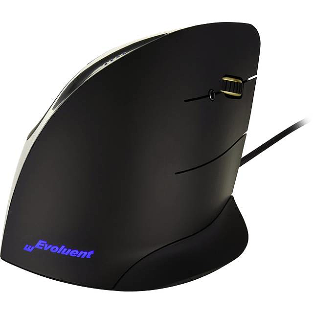 Evoluent Vertical Mouse Corded Right Hand Ergonomische Maus Optisch Schwarz von Evoluent