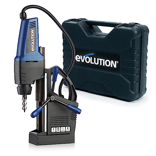 Evolution Power Tools EVOMAG42 Industrie Magnetbohrmaschine Stahl, Magnetbohrer, Industriequalität, Ideal für Brücken, I-Träger und Gerüste, Magnetbohrmaschine Set inkl. Bohrfutter und Schlüssel, 42mm von Evolution