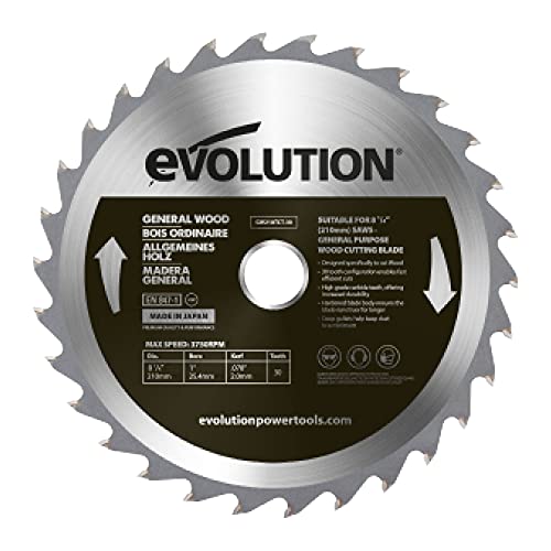 Evolution GW210TCT-30 - 210mm - Holzsägeblatt - Hartmetallbestückte 30-Zahn-Konfiguration ermöglicht schnelle, effiziente Schnitte, Multi von Evolution Power Tools