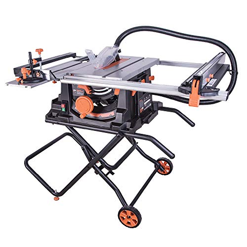 Evolution Tischkreissäge Rage 5-S | 1500 W, Sägeblatt Ø 255 mm Schneidet Stahl, Aluminium, Holz mit Nägeln, Kunststoff | Kreissäge Tisch mit Untergestell | Schrägstellung, Einstellbare Messerhöhe von Evolution Power Tools