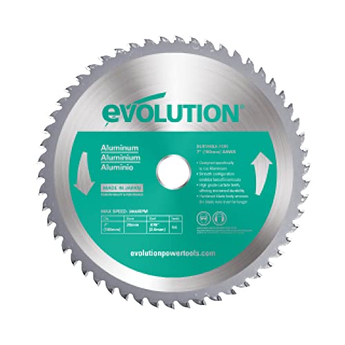 Evolution A185TCT-60CS - 185 mm Sägeblatt zum Schneiden von Aluminium - Metall-Sägeblatt mit Hartmetallbestückung erzeugt praktisch keine Hitze, Grate oder Funken Evolution A185TCT-60CS - 185 mm Sägeblatt zum Schneiden von Aluminium - Metall-Sägeblatt mit Hartmetallbestückung erzeugt praktisch keine Hitze, Grate oder Funken von Evolution