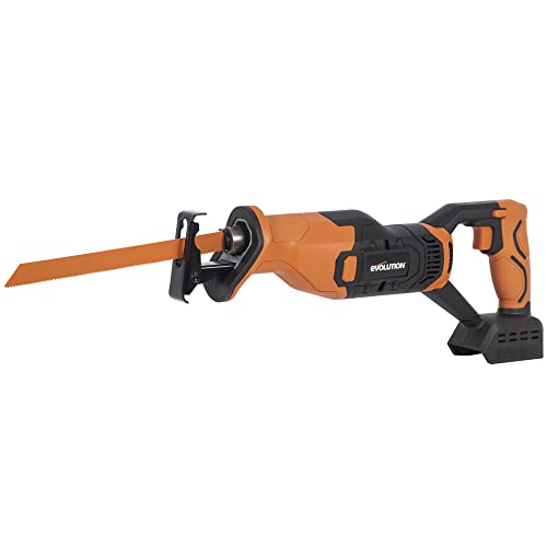 Evolution Power Tools Akku-Säbelsäge R150RCP-Li 18 V Li-Ion EXT, inkl. Universalsägeblätter – schneidet Holz, Metall und mehr von Evolution Power Tools