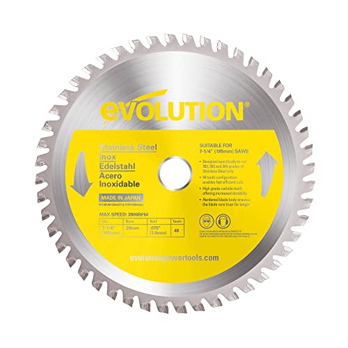 Evolution Sägeblatt, Edelstahl, 185 mm von Evolution Power Tools