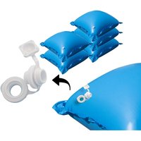 5 Poolkissen Luftkissen für Winter Abdeckung Luftpolster Pool mit Ösen - Set - blau von Evolution