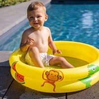 Baby Pool Planschbecken Gelb Ø 60 cm 15 Liter 2 Luftkammern Babybecken Affe Dino Baby Pool Planschbecken Gelb Ø 60 cm 15 Liter 2 Luftkammern Babybecken Affe Dino von Evolution
