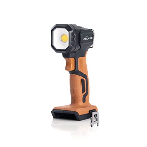 Evolution Elektrowerkzeuge R1000TOR von Evolution - Tragbare kabellose LED-Arbeitstaschenlampe - Aufladbares Licht, 750/1.000 Lumen, 18 V Li-Ion. Akku nicht im Lieferumfang enthalten. von Evolution Power Tools