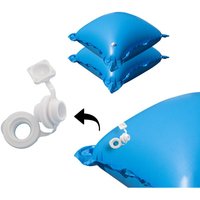 2 Poolkissen Luftkissen für Winter Abdeckung Luftpolster Pool mit Ösen - Set - blau von Evolution