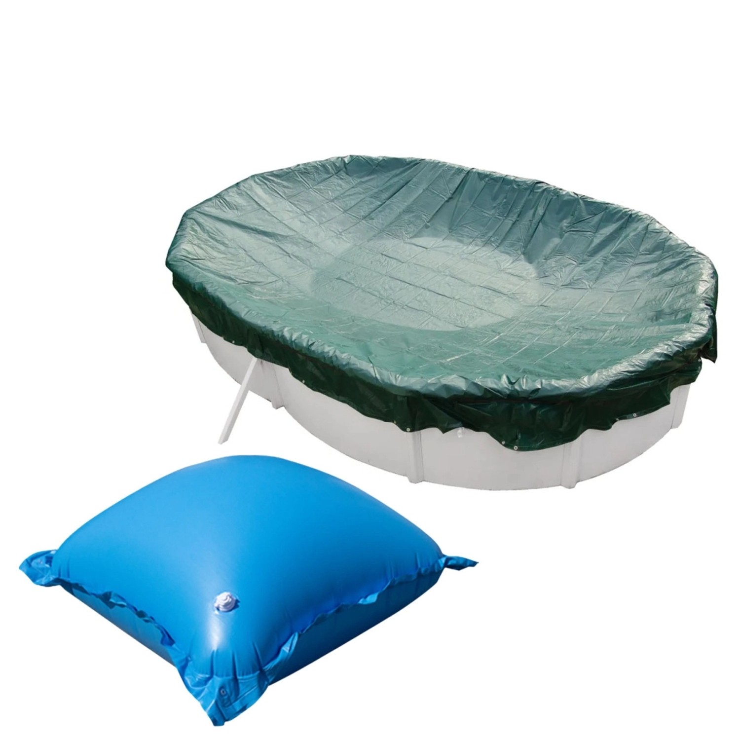 Evolution Abdeckplane mit 11 Luftkissen SET Oval 490x300cm Grün Übermaß Winter Pool Evolution Abdeckplane mit 11 Luftkissen SET Oval 490x300cm Grün Übermaß Winter Pool von Evolution