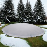 Aufblasbare Poolabdeckung Rund 400 cm Grau Überwinterung Luft Kissen Pool von Evolution