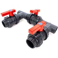Evolution - Bypass Pool mit Klebemuffe d 50 mm fertig geklebt Wärmepumpe Zufuhr regeln pvc von Evolution