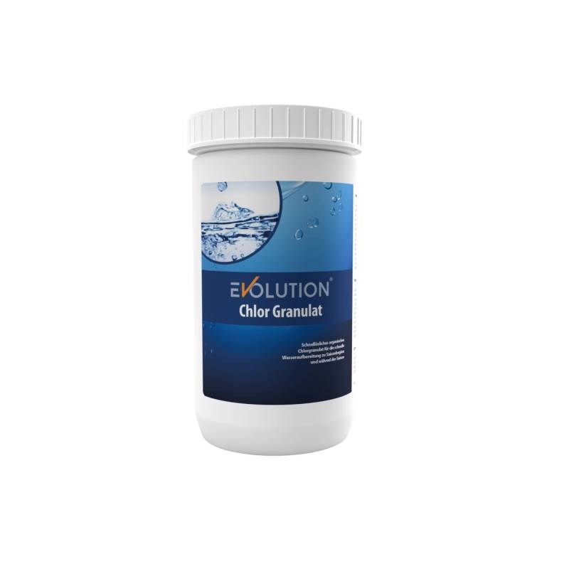 Evolution Chlor Granulat 1 kg Schnelllöslich Stoß Desinfektion Schwimmbad Pool von Evolution
