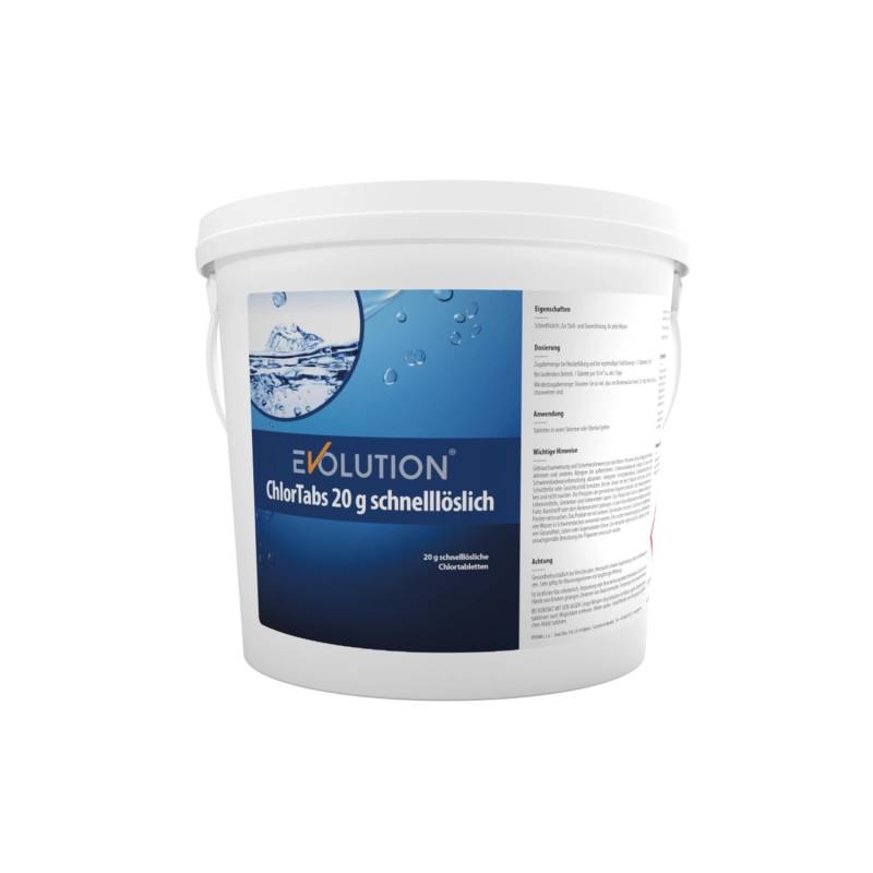 Evolution ChlorTabs 5 kg Schnelllösliche 20 g Tabletten Desinfektion Schwimmbad von Evolution