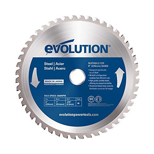 Evolution Evoblade 230 AL Kreissägeblatt für Stahl, 230 mm, Wolframcarbid (TCT) von Evolution