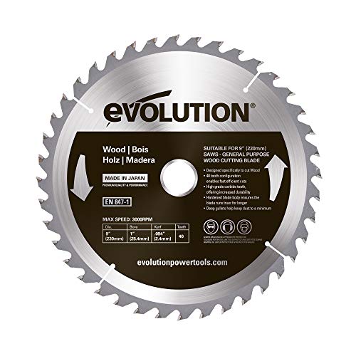 Evolution Evoblade 230 WD TCT-Kreissägeblatt für Holz, 230 mm von Evolution