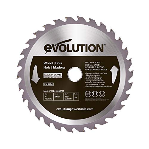 Evolution Evoblade WD TCT-Kreissägeblatt für Holz, 180 mm von Evolution Power Tools
