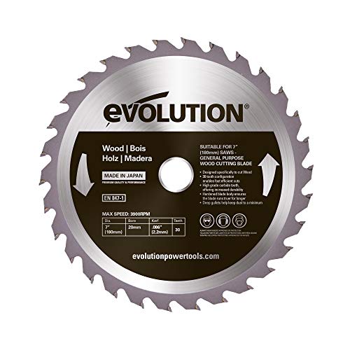 Evolution Evoblade WD TCT-Kreissägeblatt für Holz, 180 mm von Evolution