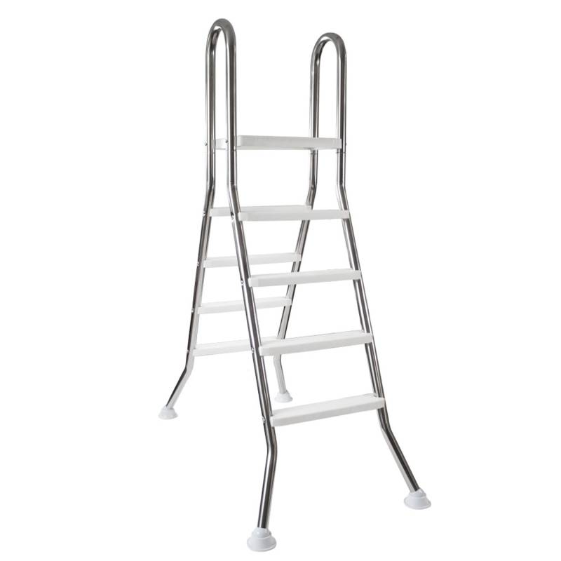 Evolution Hochbeckenleiter V2A Edelstahl 2x 4 Stufen mit Plattform Kunststoff von Evolution