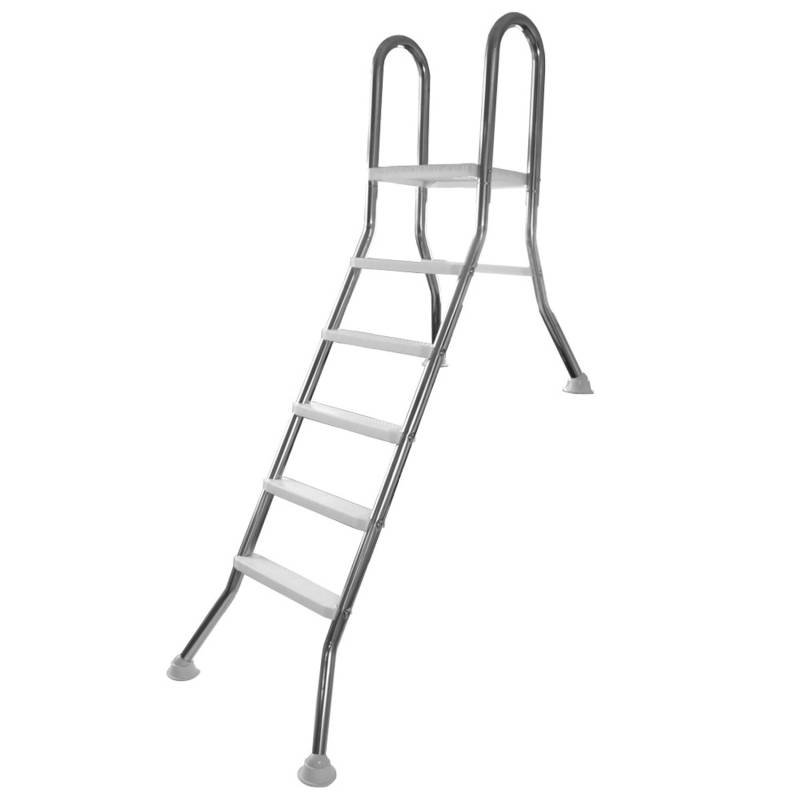 Evolution Poolleiter für Teilversenkte Becken mit Plattform 1+5 Stufen V2A von Evolution