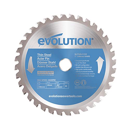Evolution Power Tools 180BLADETS dünne Stahlschneideklinge, 17,8 cm x 68 Zähne, Blau Evolution Power Tools 180BLADETS dünne Stahlschneideklinge, 17,8 cm x 68 Zähne, Blau von Evolution