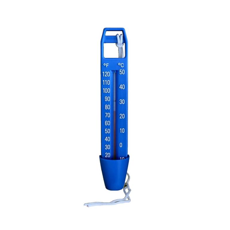 Evolution Thermometer Blau 25 cm mit Schnur Temperatur Messung °C & °F Pool Schwimmbad von Evolution