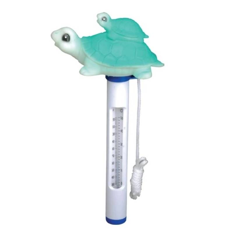 Evolution Thermometer Schildkröte Türkis mit Schnur Temperatur Messung °C & °F Pool von Evolution