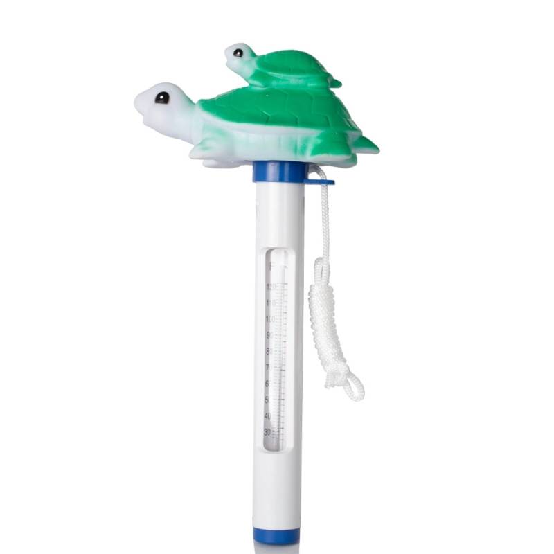 Evolution Thermometer Schildkröte mit Schnur Temperatur Messung °C & °F Pool Schwimmbad von Evolution