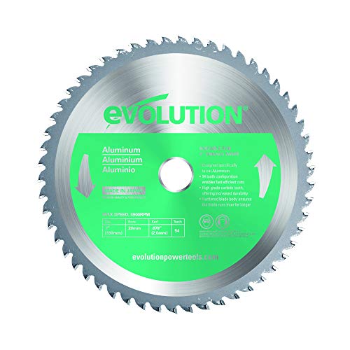 Evolution Power Tools 180BLADEAL Aluminium-Karbidbestückte Klinge, 180 mm von Evolution