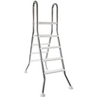 Evolution - Hochbeckenleiter V2A Edelstahl 2x 4 Stufen mit Plattform Kunststoff von Evolution